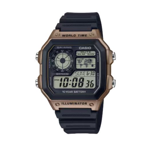 Casio AE1200WH-5AV Watch, COLOUR: Brown