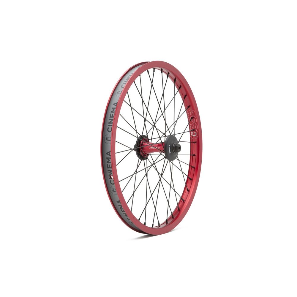Cinema ZX 333 Front Wheel - Red, COLOUR: Red