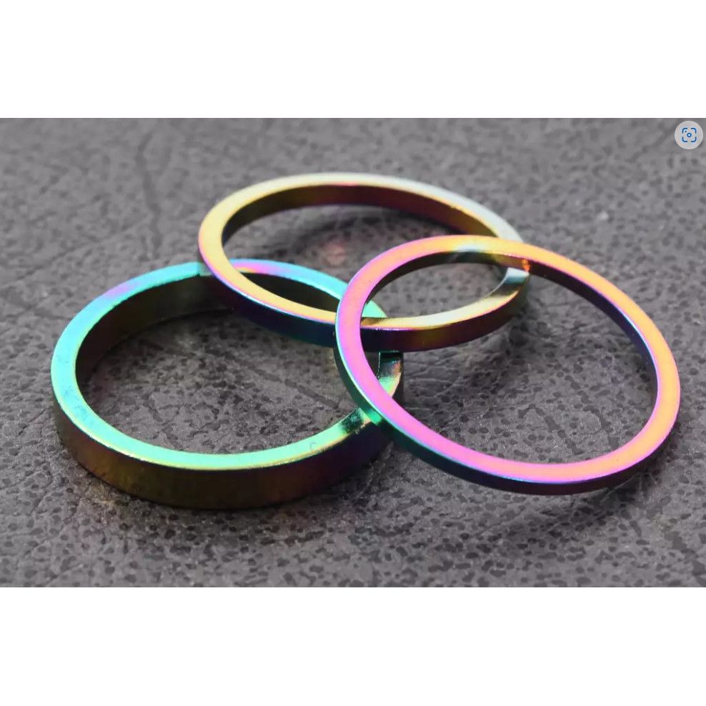 KHE Headtube Spacer Set, COLOUR: Oil Slick