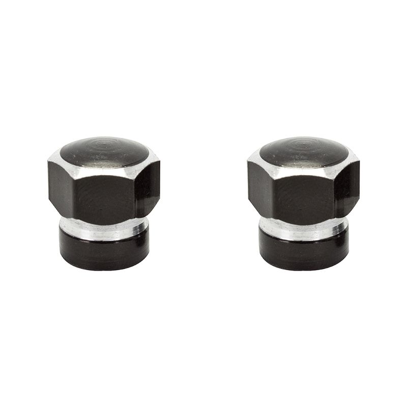 Triktopz Hex Valve Caps, COLOUR: Black