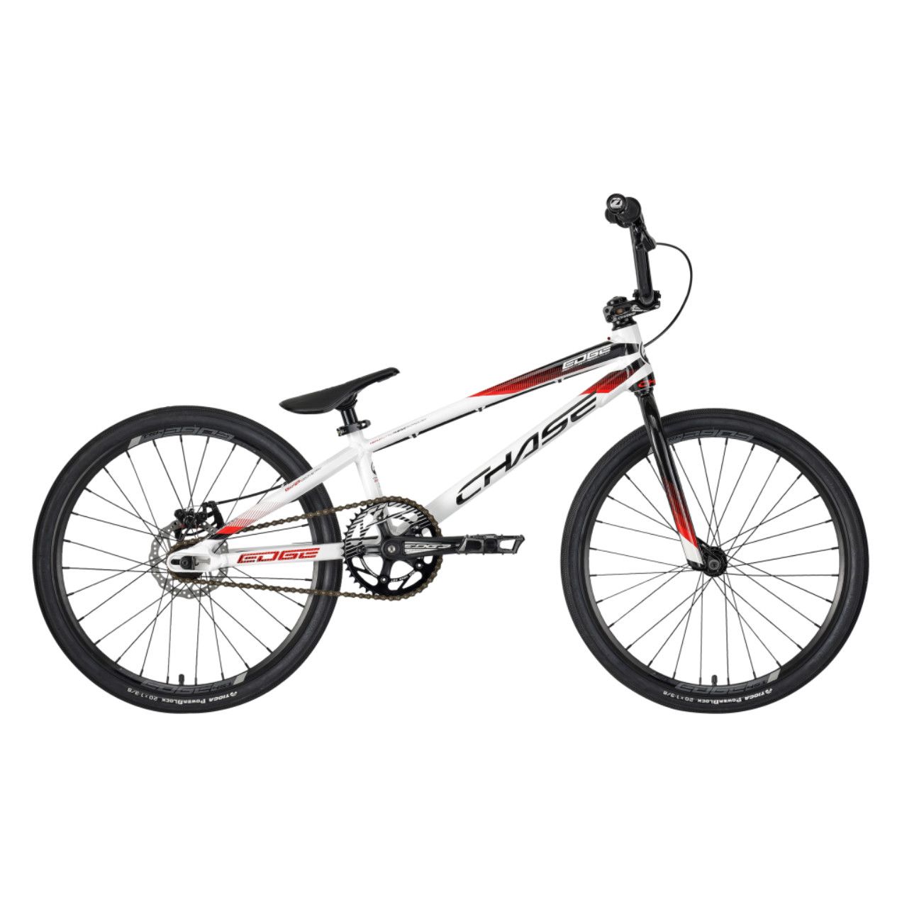 Chase Edge Expert BMX Race Bike, COLOUR: White/Red, SIZE: 19.75"TT