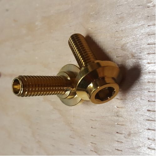 Prohouse BMX Titanium Allen Head Stepped Bolt(single), COLOUR: Gold