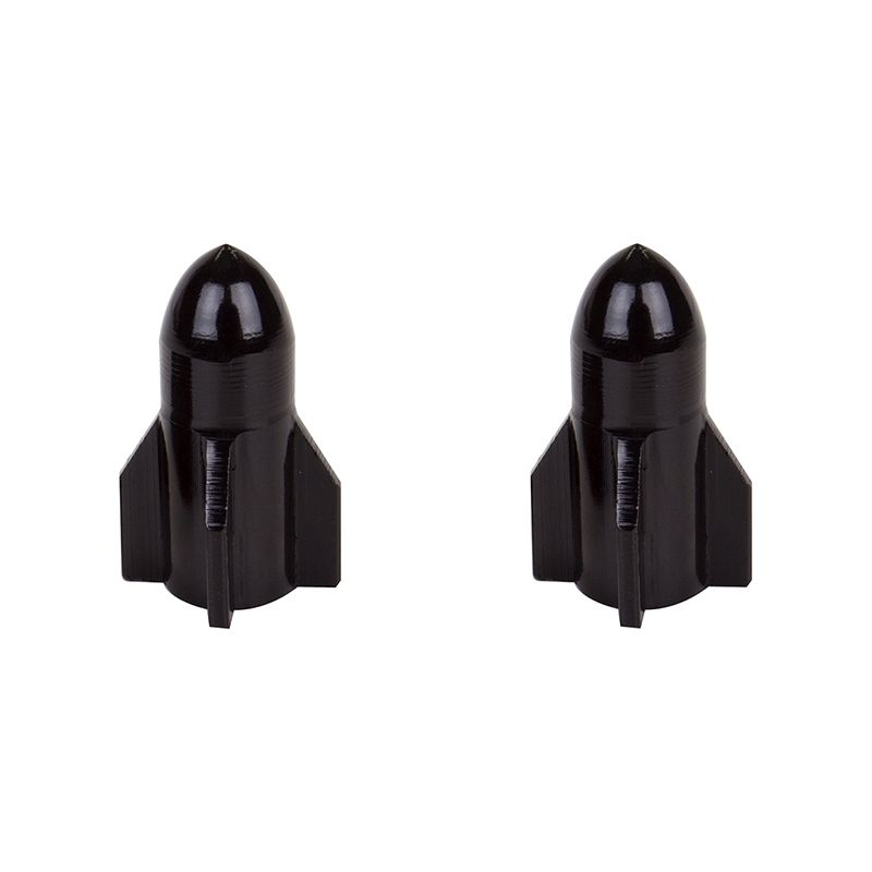 Sunlite Rocket Valve Caps, COLOUR: Black