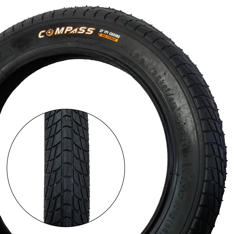 Damco 12" Tire, COLOUR: Black, SIZE: 12.5" x 2.25
