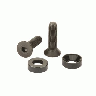 Stolen Team 19mm Flush Mount Crank Bolt Kit, COLOUR: Black