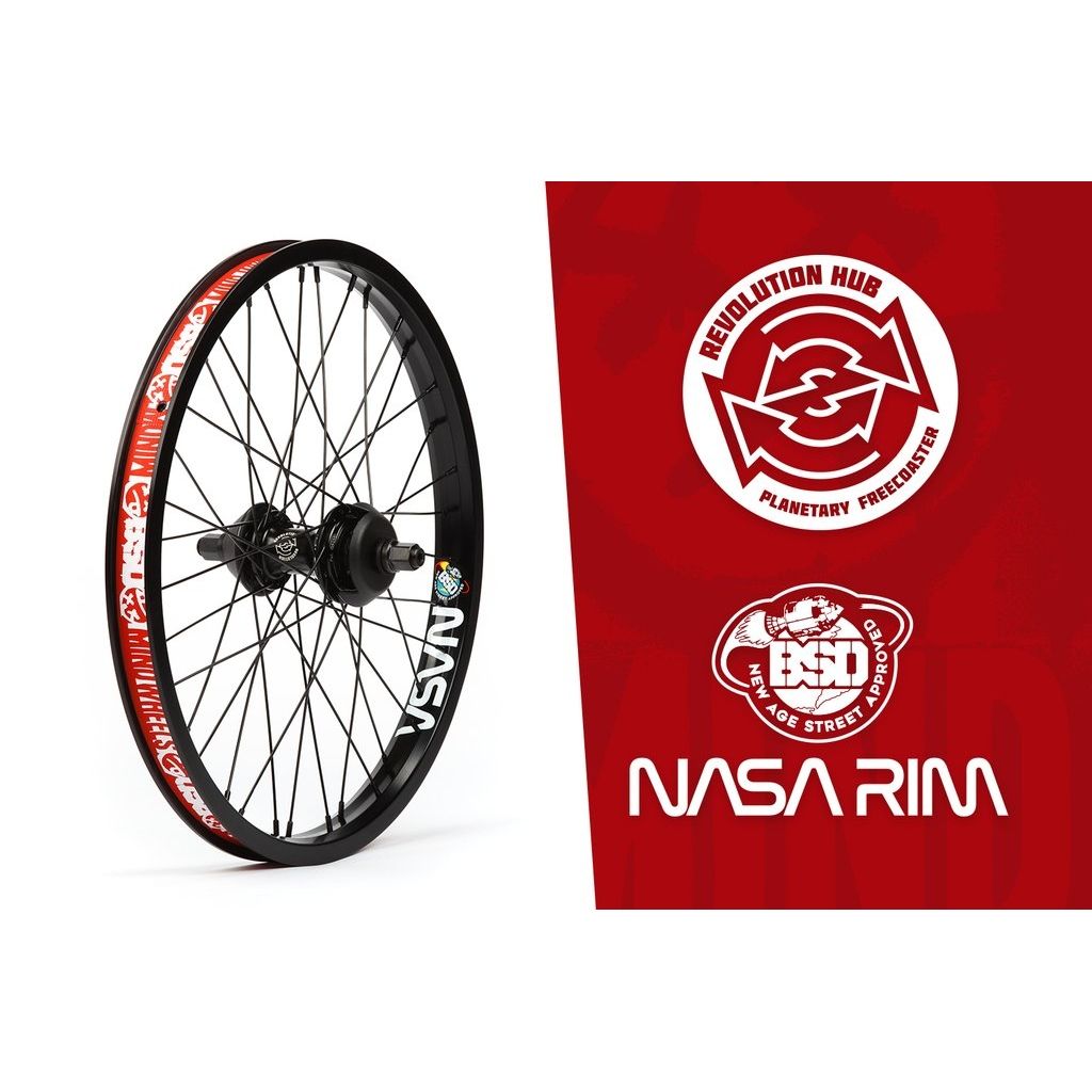 BSD Revolution Freecoaster Wheel, COLOUR: Black, SIDE: Left Side Drive, SIZE: 14mm