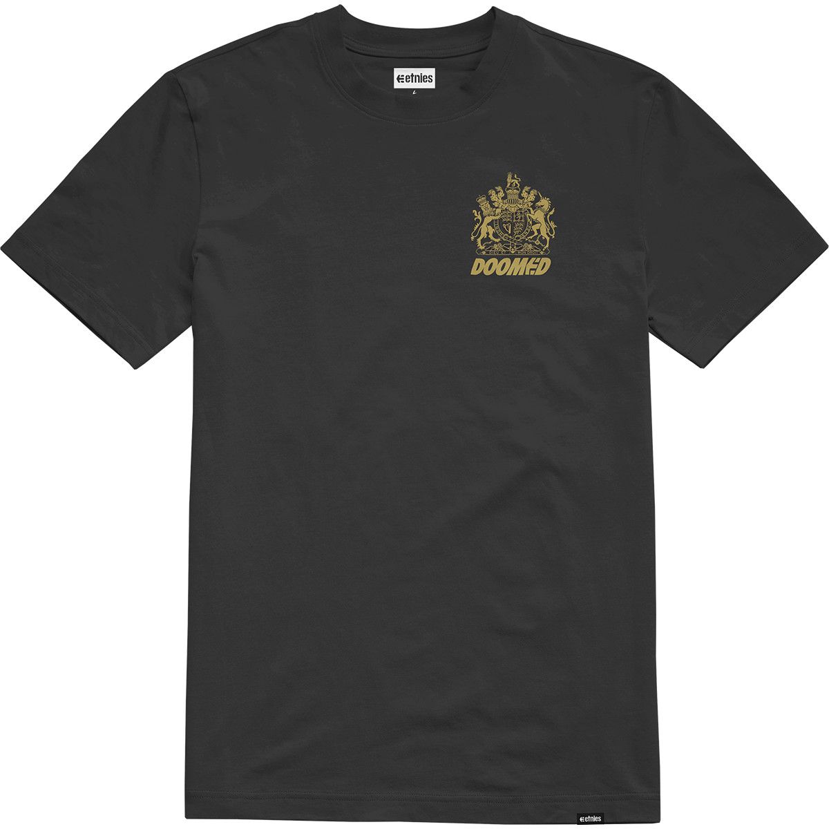 Etnies X Doomed Crest T-shirt, COLOUR: Black, SIZE: Large