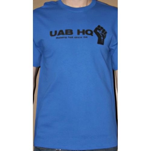 UAB HQ Raising Hell T-shirt, COLOUR: Blue, SIZE: Medium