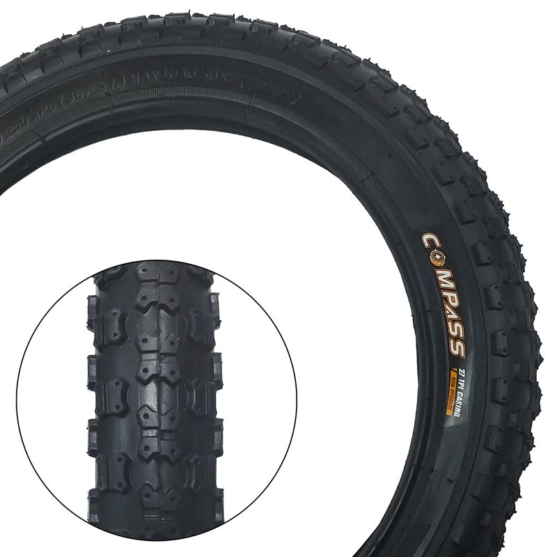 Damco 14" Tire, COLOUR: Black, SIZE: 14 x 2.125