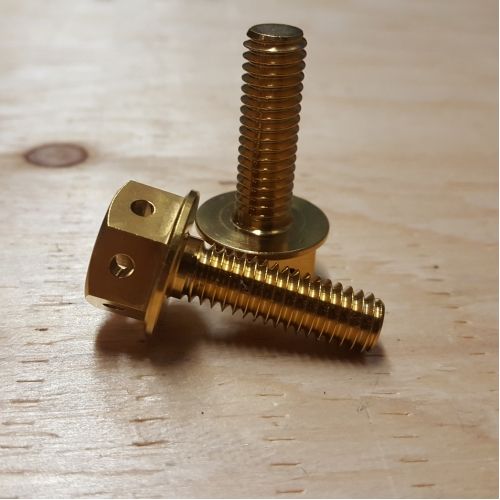 Prohouse BMX 17mm Titanium Axle Bolt (Single), COLOUR: Gold, SIZE: 10mm