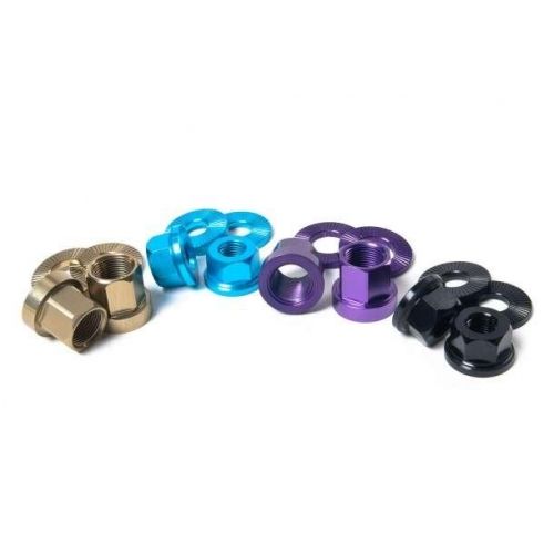 Salt Alloy Axle Nuts, COLOUR: Black, SIZE: 14mm