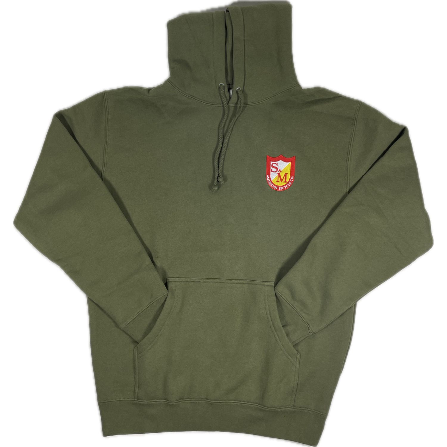 S&amp;M Pocket Shield Heavy Weight Hoodie, COLOUR: Army Green, SIZE: Large