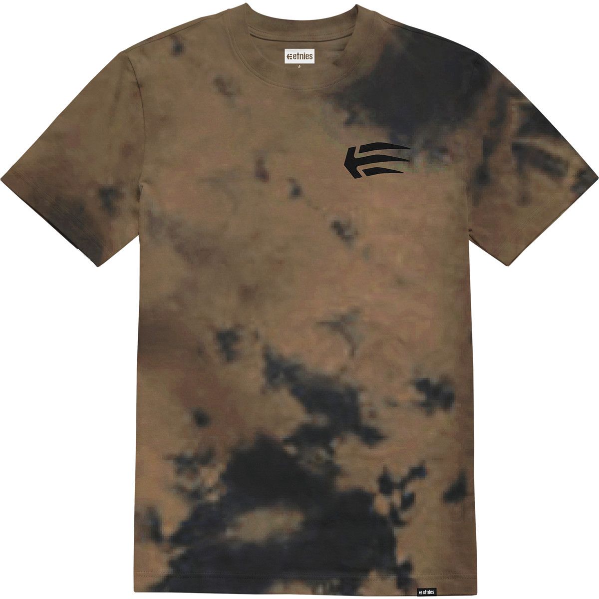 Etnies Joslin Wash T-shirt, COLOUR: Black/Brown, SIZE: Large
