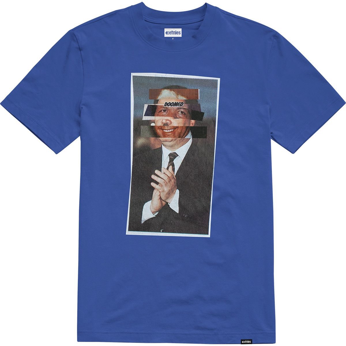 Etnies X Doomed Football T-shirt, COLOUR: Blue, SIZE: Large