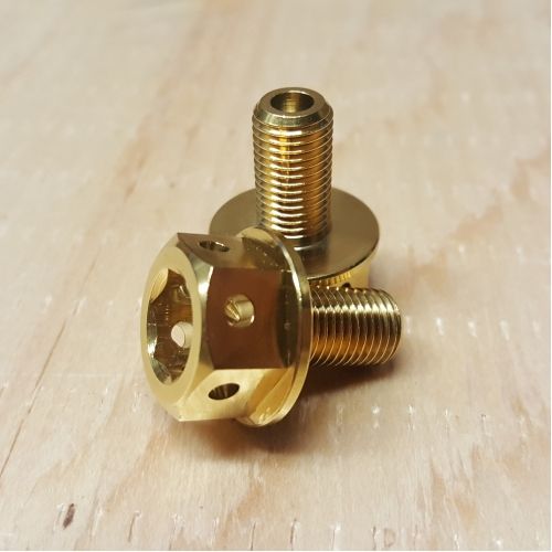 Prohouse BMX Titanium Pegless Bolt (single), COLOUR: Gold, SIZE: 10mm