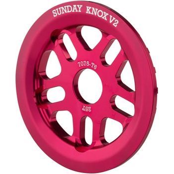 Sunday Knox V2 7075 Guard Sprocket, COLOUR: Anodized Fuchsia, SIZE: 25T