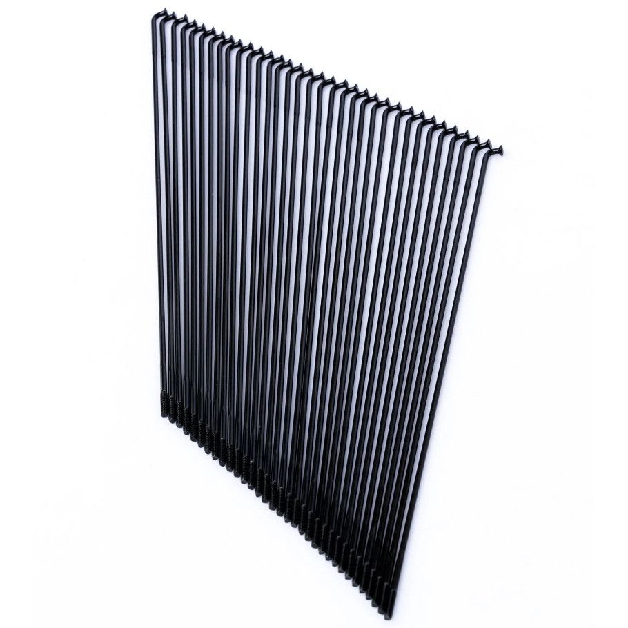 Tall Order Double Butted Spokes, COLOUR: Black, SIZE: 182mm