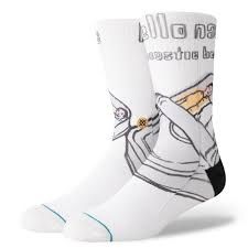 Stance Hello Nasty (Beastie Boys) Socks, COLOUR: White, SIZE: Large/9-12