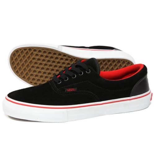 Vans X Cult Era Pro Shoe, COLOUR: Black/Flame Scarlet, SIZE: Size 09
