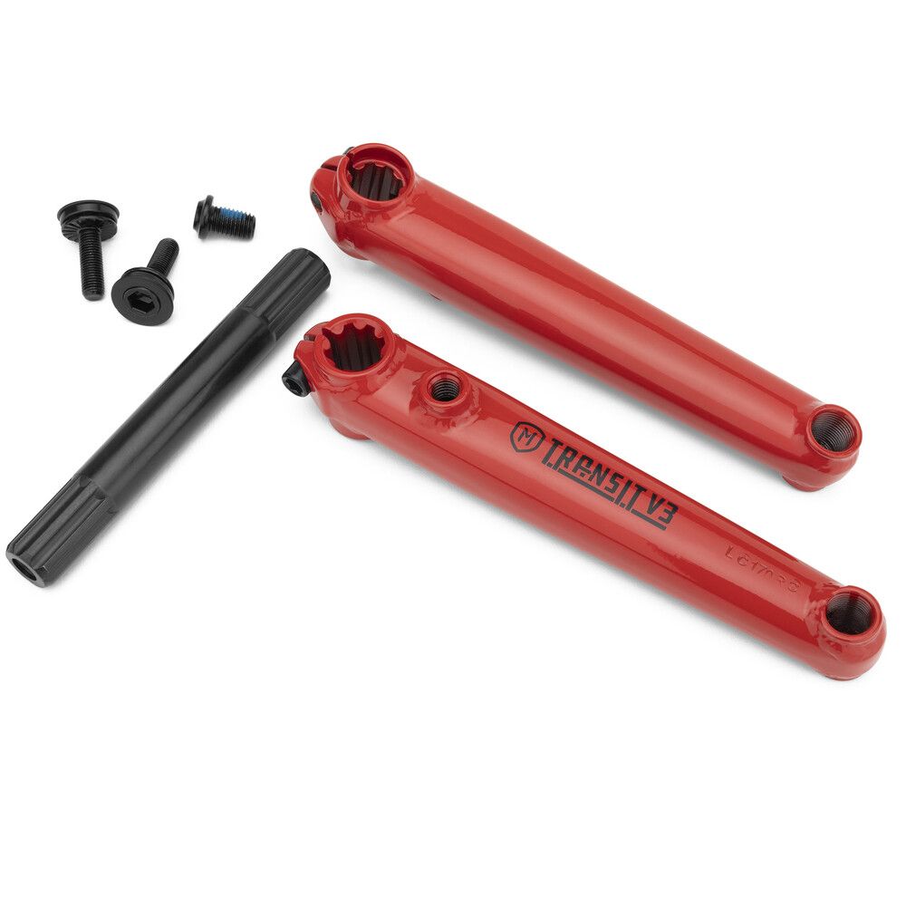 Mission Transit V3 Cranks, Color: Red, Size: 170mm
