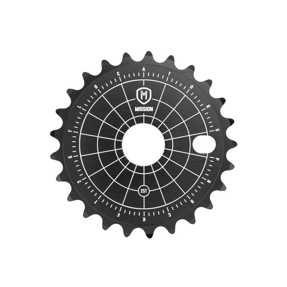 Mission Locator Sprocket, Color: Black, Size: 25T