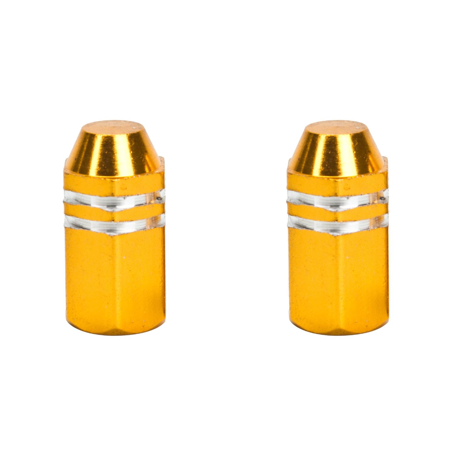 Bouchons de valve Triktopz Hex Finned, Color: Gold
