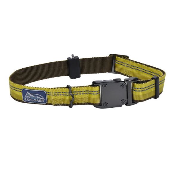 K9 Explorer Reflective Adj Collar 1" x 18" Goldenrod