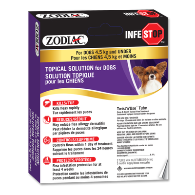 Zodiac Infestop Dogs Under 4.5KG