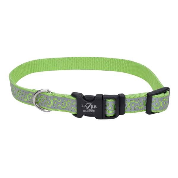 Lazer Brite Reflective Adj Collar 5/8x12" - 18" LimGmtrc
