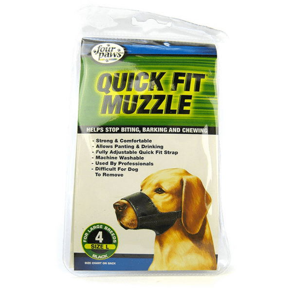Four Paws Black Quick Fit Dog Muzzle Large
