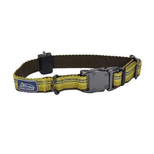 K9 Explorer Reflective Adj Collar 5/8"x14" Goldenrod