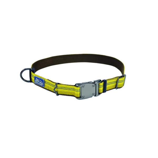 K9 Explorer Reflective Adj Collar 5/8"x14" Goldenrod