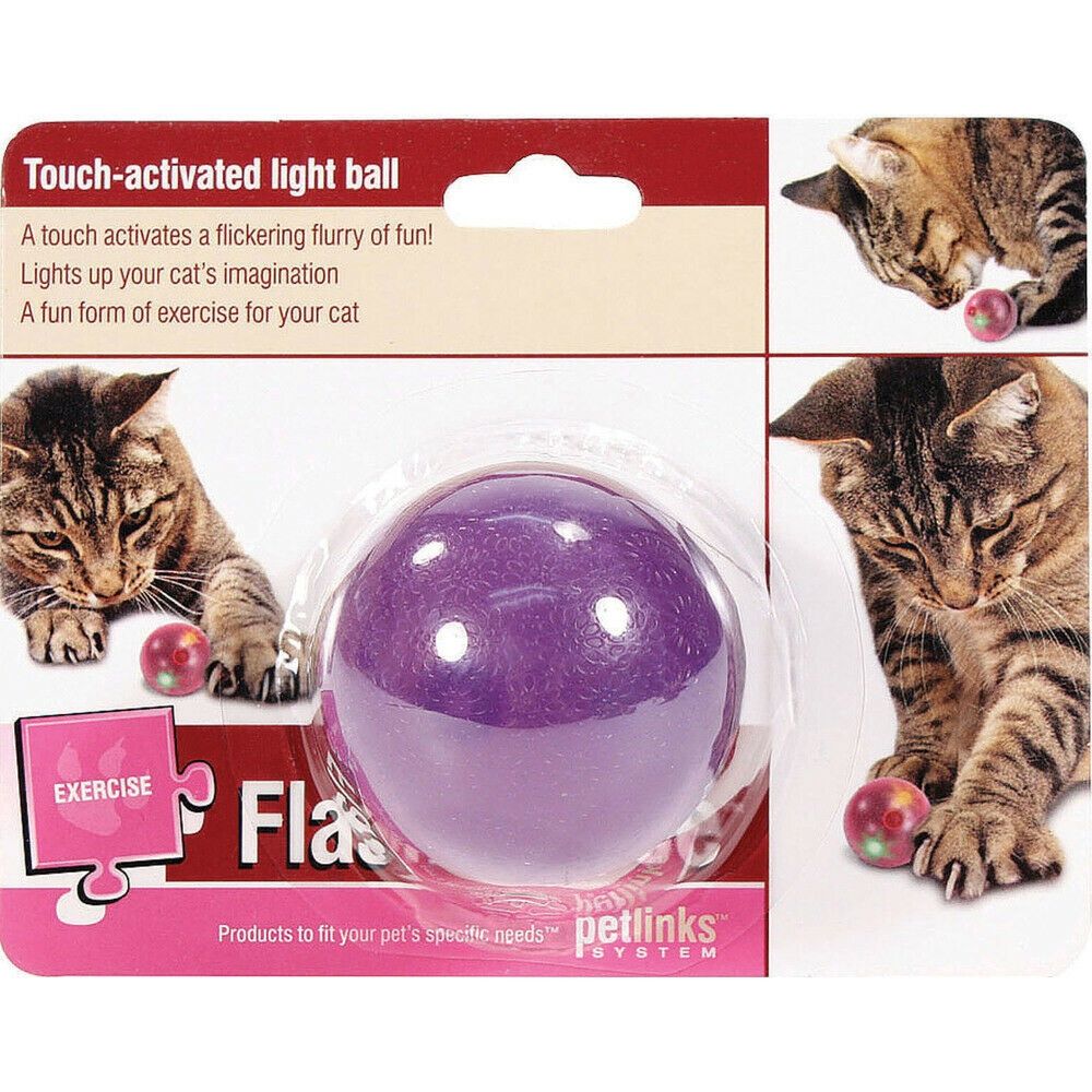 Worldwise Flash Dance Touch-activated Light Ball Cat Toy