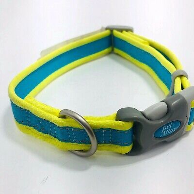 Pet AttirePro Adj Collar 1x14-20" Aqua Neon Yellow