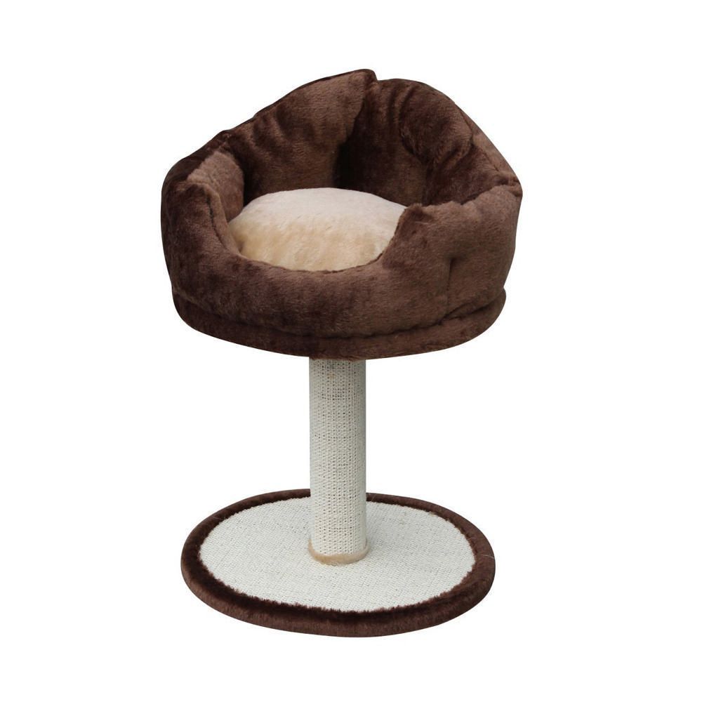 Pet Pals Petpals Group Nook Brown Fleece Bed with post