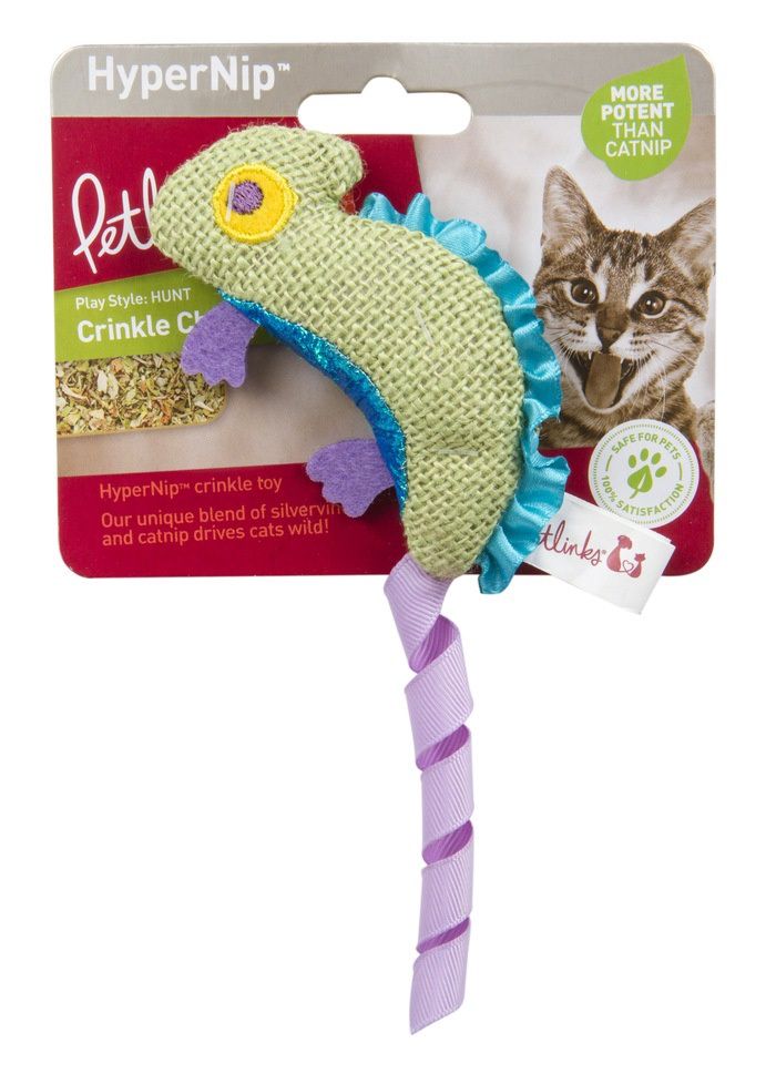Petlinks Crinkle Chameleon Hypernip Crinkle Cat Toy
