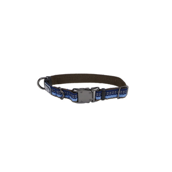 K9 Explorer Reflective Adj Collar 5/8"x14" Sapphire