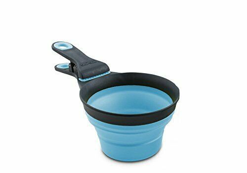 Dexas Collapsible Klipscoop 3 Tools-In-One Scoop, Measuring Cup, And Bag Clip -