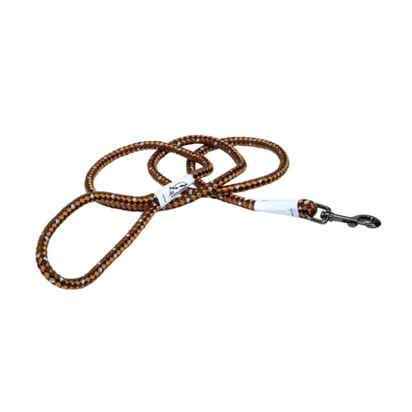 K9 Explorer Braided Rope Snap Leash Orange 6'