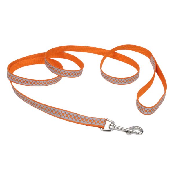 Lazer Brite Reflective Leash 5/8 x 6' OrgAbRng