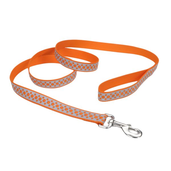 Lazer Brite Reflective Leash 1 x 6' OrgAbRng