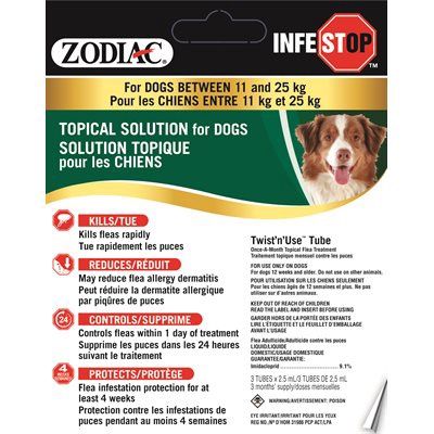Zodiac Infestop Dogs 11KG - 25KG
