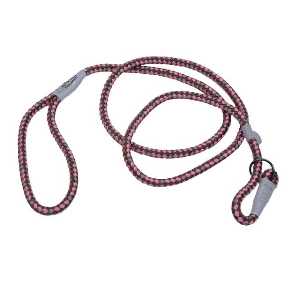 K9 Explorer Braided Rope Slp Leash Rosebud 6'