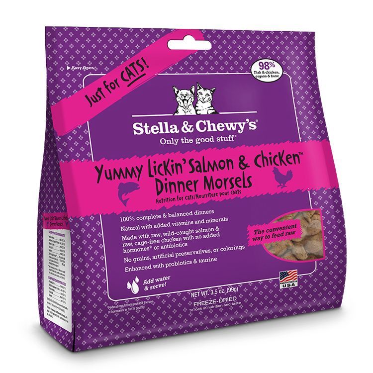 Stella &amp; Chewy's - Freeze Dried Raw - Yummy Lickin' Salmon and Chicken Dinner Morsels- 3.5oz
