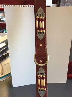 Brown Leather Collar 