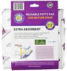 Reusable Absorbent Potty Pad, Interlocking, 16" x 24", 2pk, White