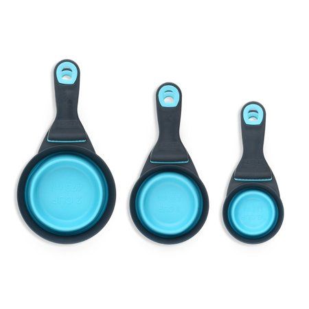 Dexas Popware Collapsible KlipScoop Blue 2Cup 16 oz for Pets