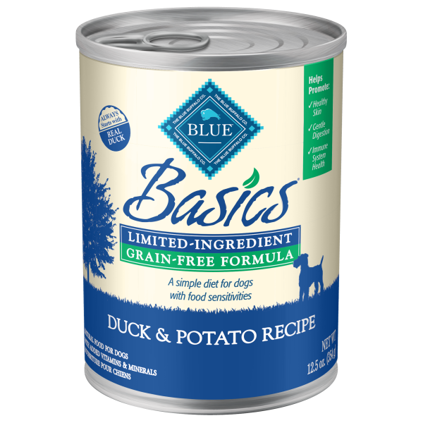 Blue Buffalo - Basics Dog Food Grain free Duck &amp; Potato - 12.5oz