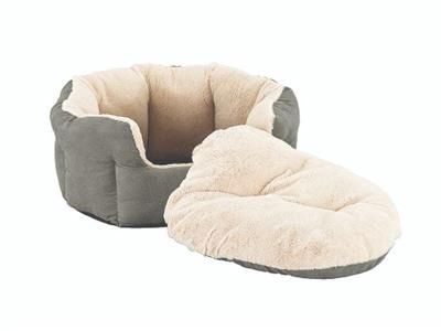 Reversible Cushion Cuddler Grey 18"