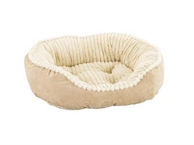 Carved Plush Bed Tan 32"